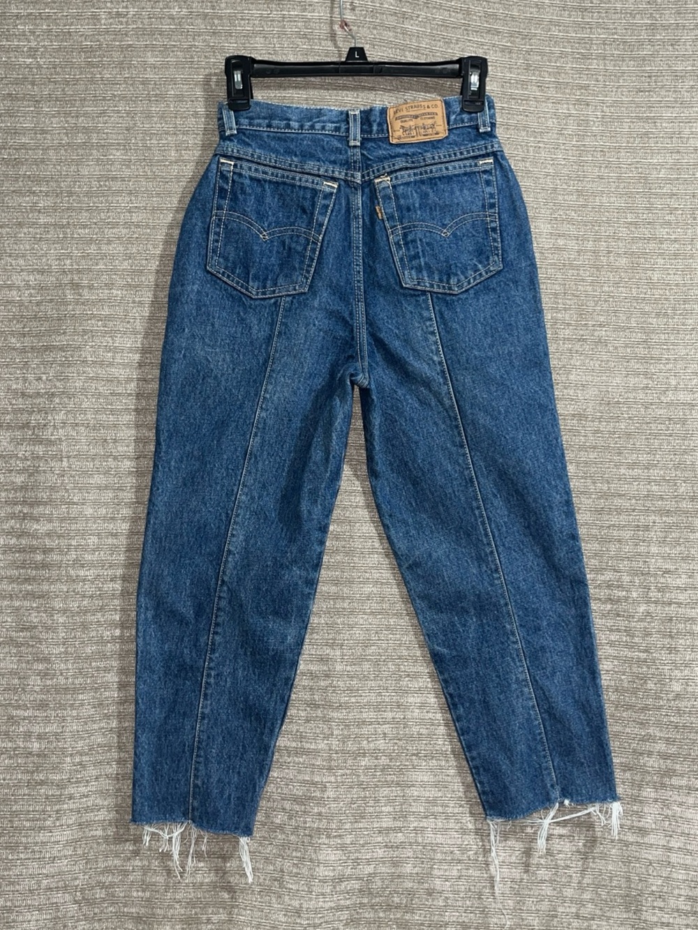 Vintage Levi’s Barrel Leg Cut Off Capri Mom Jeans High Waist Denim Women’s 9 - Picture 4 of 12